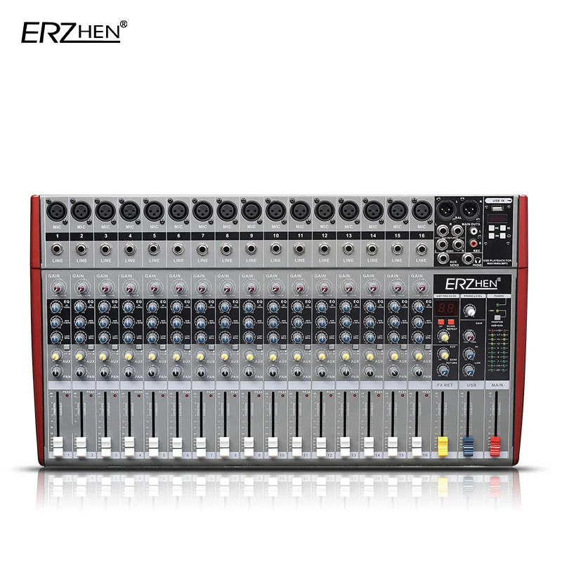 Audio Mixer Console W6000T16 Professional Mixer Audio Amplifier Sound Processor 16 Channel Audio Mixer Console W6000T16 Professional Mixer Audio Amplifier Sound Processor 16 Channel
