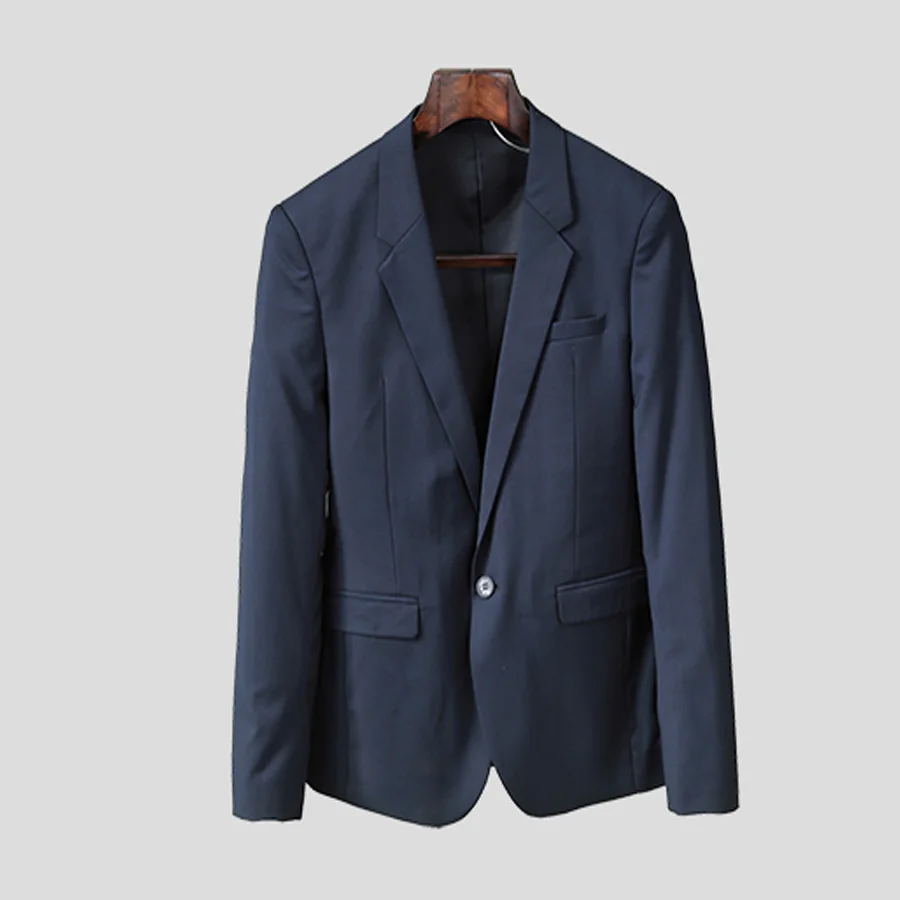 

Classic Navy Blue Business Suit Groom Tuxedos Slim Fit for Men Wedding Suit 2Pcs(Jacket+Pants ) Blazer Men Suit Custom Made New