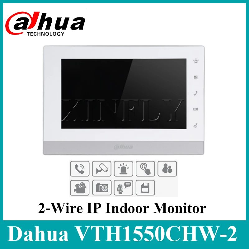 Сетевой видеорегистратор Dahua VTH1550CHW-2 монитор 2-проводной IP Крытый монитор 7 "TFT ёмкостный Сенсорный экран видео домофон обновления от VTH1550CH