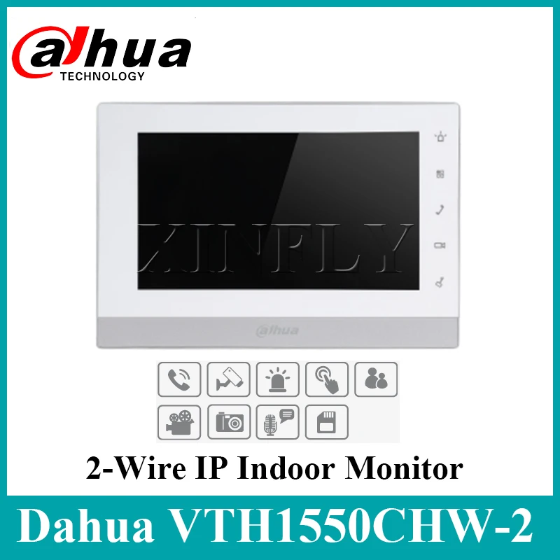 Dahua VTH1550CHW-2 Monitor 2-Wire IP Indoor Monitor 7\ TFT Capacitive Touch Screen Video Intercom Upgrade from VTH1550CH