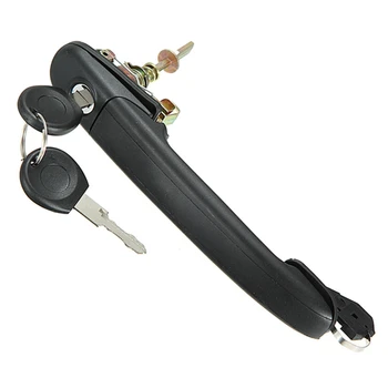 

Front Door Handle WIith Keys Right Driver Side Lock Barrel for VW Polo for Ford MK4 6N1