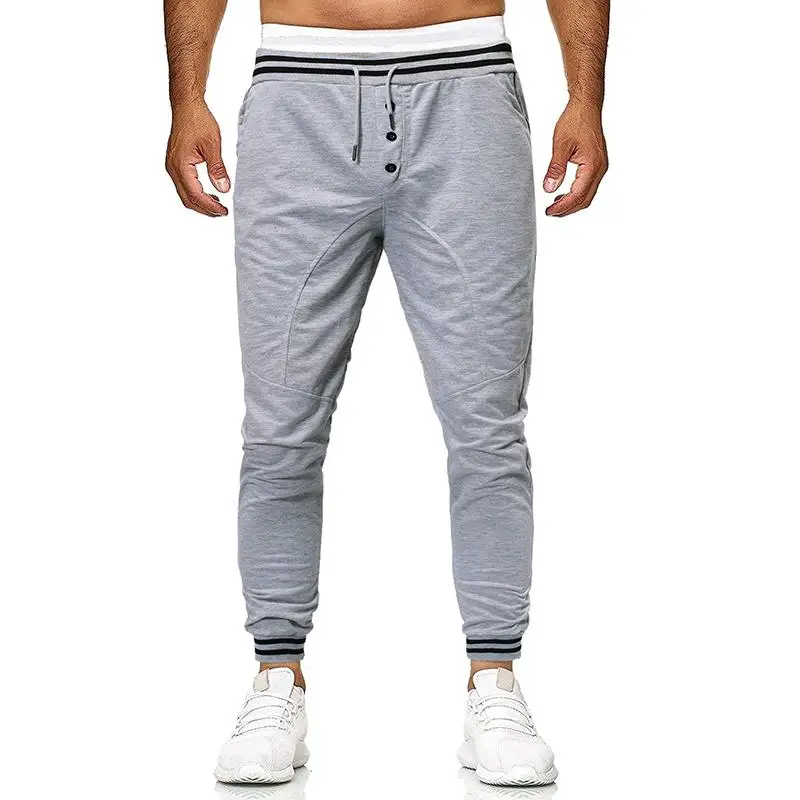 

Sports Joggers Sweats Slim Fitness Outwear Casual Sportswear Men Pants Sweatpants Joggers & Sweats Leisure Grey Black