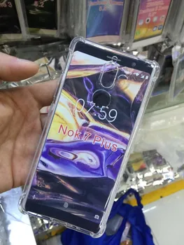 

50pcs/lot For Nokia 7 Plus Anti-shockproof Soft TPU Clear Transparent Back Case Cover For Nokia7 Plus