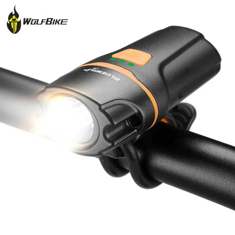 

WOSAWE Mini Waterproof Riding Headlight 450 lumen USB Rechargeable Built-in Battery Flashlight Cycling Bike Front Torch Lights