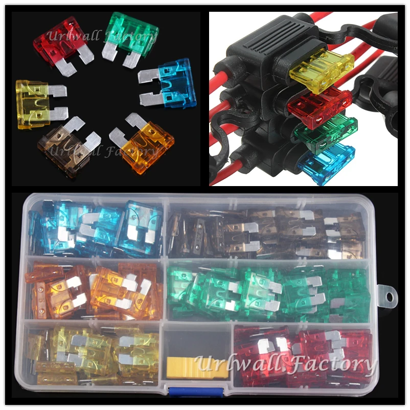 24 ASSORTED BLADE FUSES CAR AUTO WIRE CABLE FUSE TRUCK MOTORCYCLES