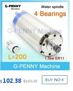 G-PENNY 2.2KW ER20 мотор шпинделя с водяным охлаждением ЧПУ 4 шт. подшипники Точность 0,01 мм гравировальный фрезерный станок 80x230 мм фрезерный станок с ЧПУ