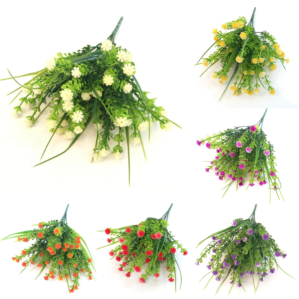 

2 Bunches Artificial Flower Lifelike Fake Plant Artificial Plant For Home Decor