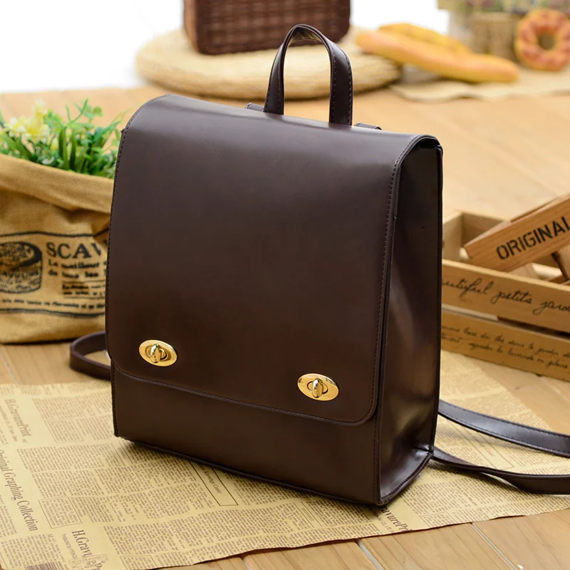 Vintage simple Korean Backpack School Campus on junior high school