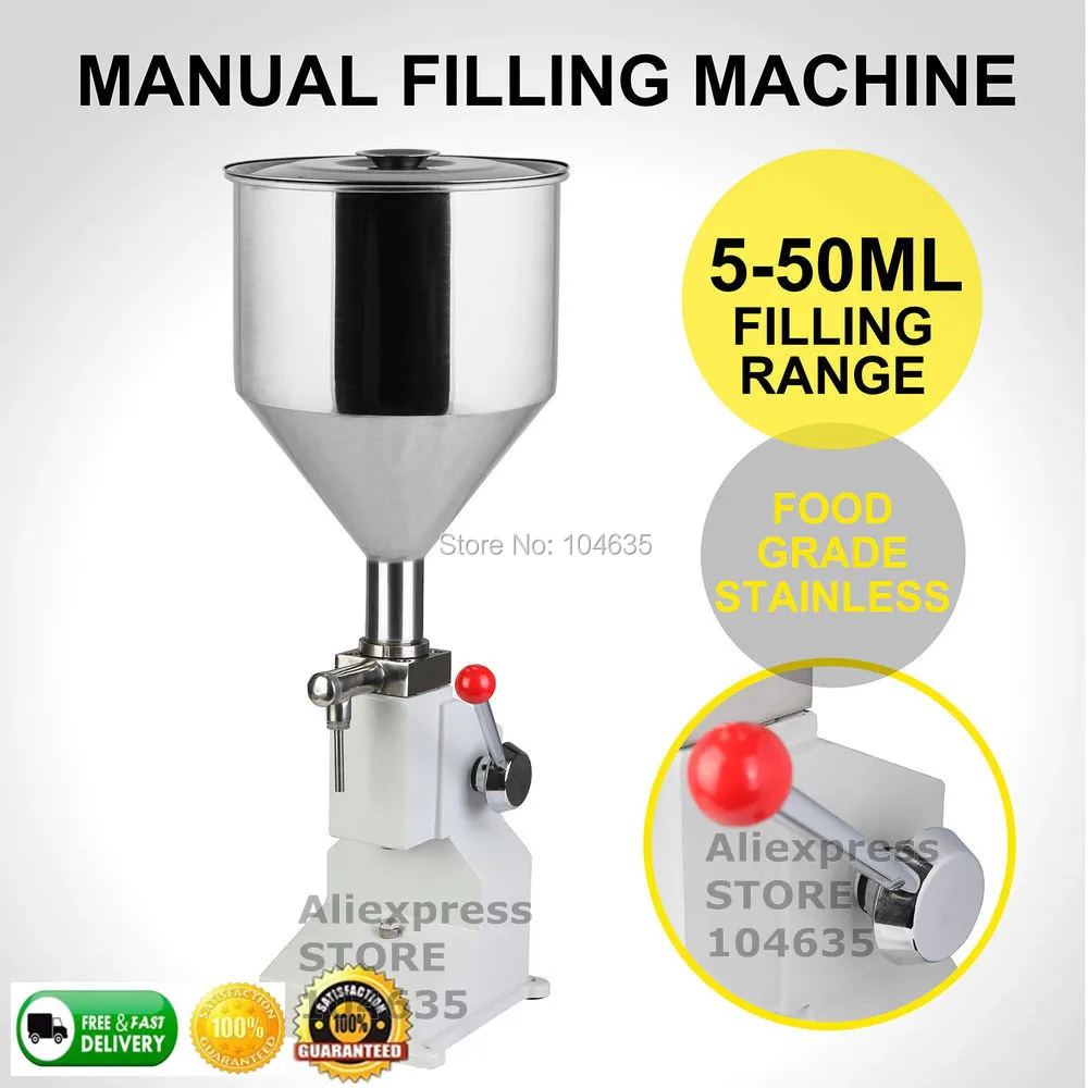 

A03 Bottling Filler Equipment Small Cream Paste Shampoo Filling Machine Manual Liquid Bottle Filling Machine 1-50ml