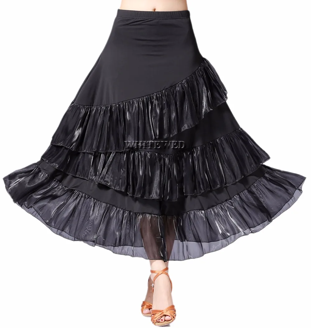 Full Skirt Long Modern Ballroom Flamenco Dancer Dancewear Long Waltz