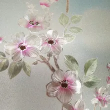 Окно защитную пленку Главная Декоративные нет-клей 3D статические декоративные легко удалить Мода Peach blossom