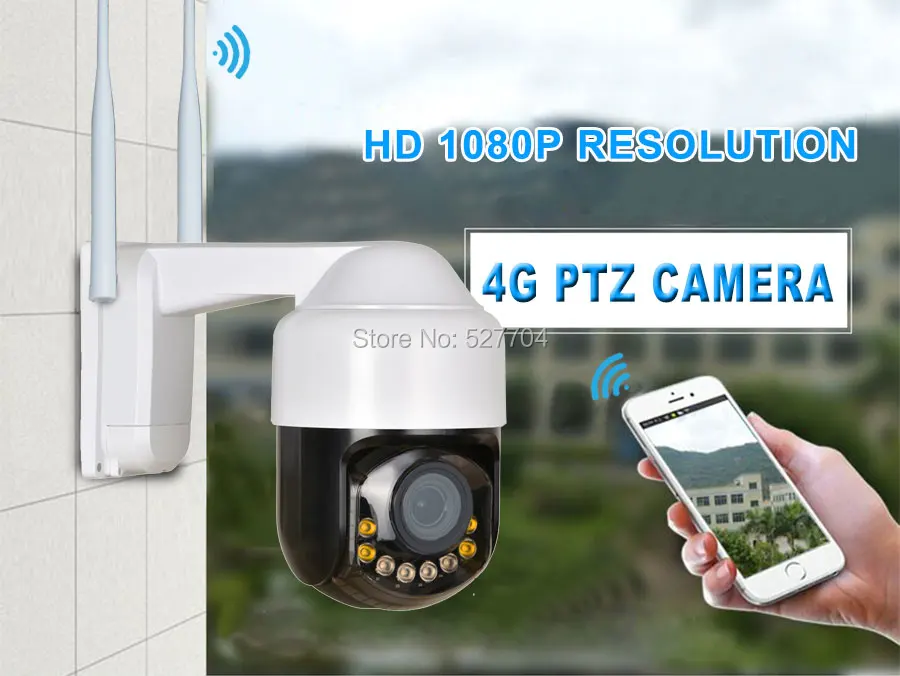 Открытый 3g 4G PTZ камера 1080P LET SIM Встроенная 32G sd-карта Беспроводная ip-камера 4 мм объектив IR 60M P2P мобильный вид двойной светильник