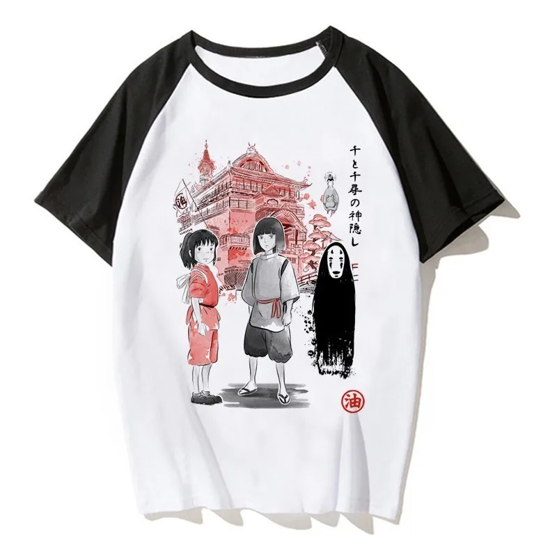 Футболка Тоторо из японского аниме, Мужская студийная футболка Ghibli Miyazaki Hayao, аниме дух, футболка для мужчин и женщин, одежда с героями мультфильмов, летняя футболка - Цвет: 7