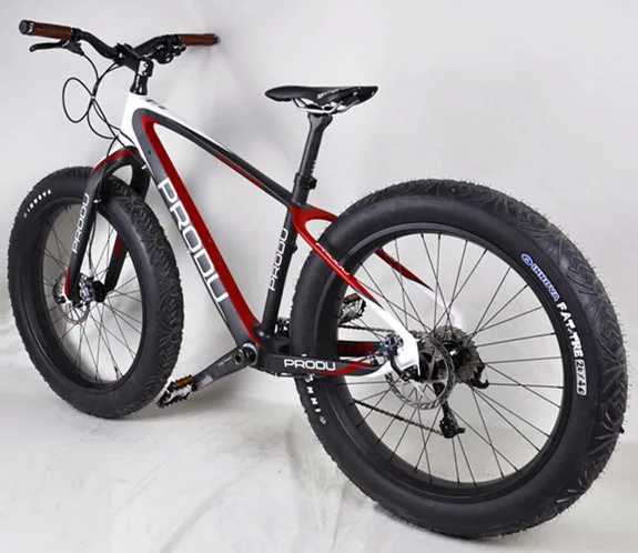 Best 2018 new carbon UD complete full fat bicycle 80mm snow wheels super light sand bike fat bike wholesale China carbon bicycles 18