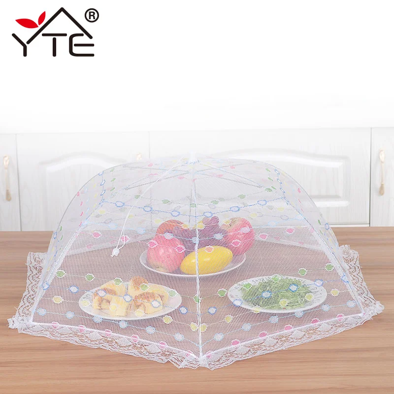 

YTE Food Covers Food Umbrella Cover Picnic Barbecue Party Fly Mosquito Mesh Net Tent Anti Mosquito Kitchen Accessories Funnel