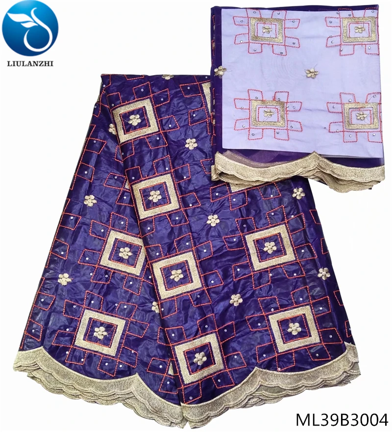 

LIULANZHI african bazin riche getzner fabric soft embroidery 2019 lace fabric brocade fabric cotton 7yards per lot ML39B30