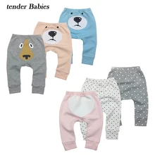 Штаны для маленьких мальчиков и девочек с героями мультфильмов штаны для новорожденных девочек летняя одежда для мальчиков хлопковые брюки с рисунком собаки новые милые штаны-шаровары с лисой для маленьких мальчиков