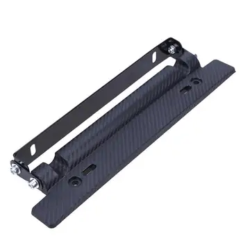 

Universal Adjustable Car Number License Plate Frame Holder Carbon Fiber Auto Mount Bracket Car-styling Auto Accwssories