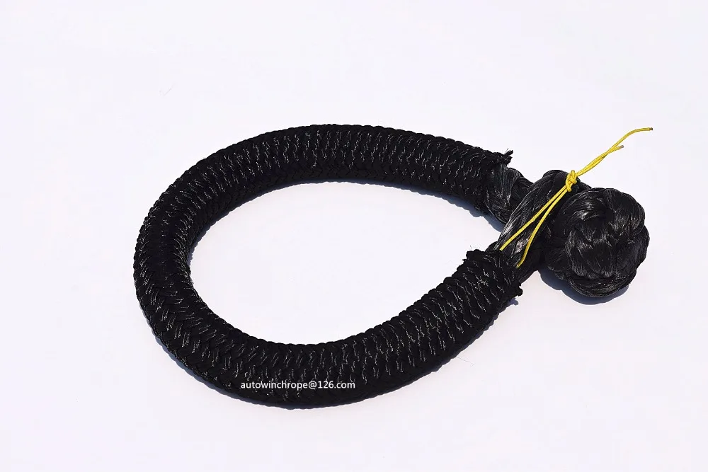 Черный 9 мм* 120 мм Мягкие оковы, сережка веревки, СВМПЭ сережка, синтетический трос сережка, ATV трос лебедки