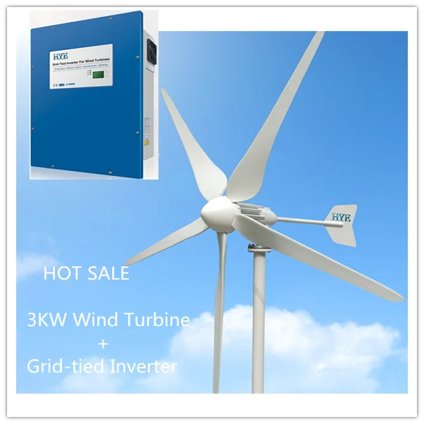 3KW /3000W Wind on grid system grid tie system 3000W wind turbine 3kw
