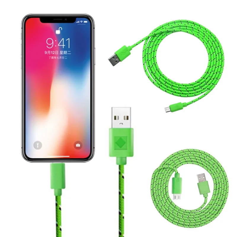 Кабель для передачи данных Micro USB нейлоновая оплетка apple iphone X XS Max XR быстрая зарядка провод 5 5S 5C SE 6 6S 7 8 Plus