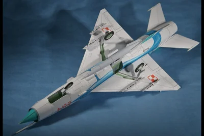 MIG MiG-21MF-3PLM Fighter 3D бумажная модель DIY бумажная игрушка ручной работы