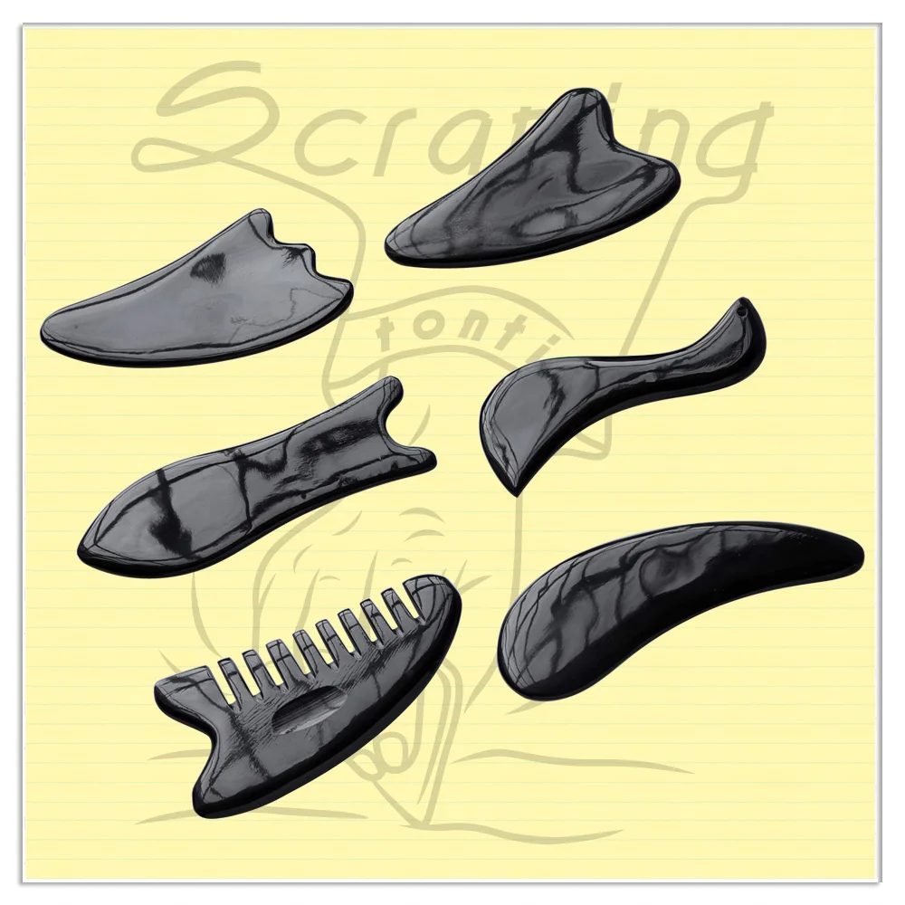 

Big Size Buffalo Horn Beauty Gua sha Scraping Tool Thin Arm Leg Slimming V Line Face Massage guasha Plate