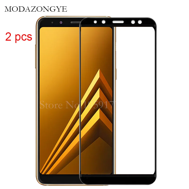 2pcs Tempered Glass For Samsung Galaxy A8 2018 Screen Protector Samsung Galaxy A8 A 8 Plus 2018 Screen Protector Full Cover (4)