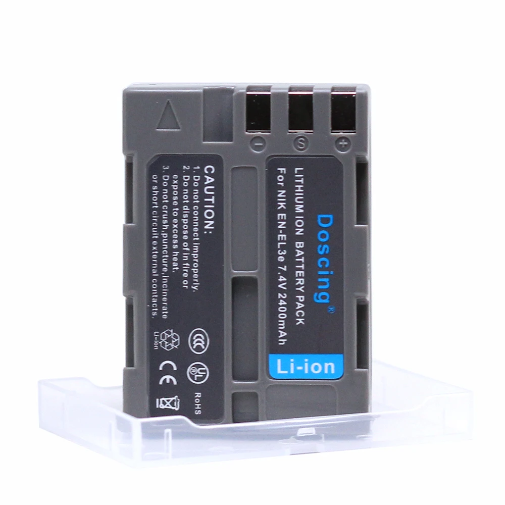 Сменный аккумулятор для камеры Nikon ENEL3e EN EL3e D30 D50 D70 D90 D70S D300 7 4 В 2400 мАч 1 шт.|Цифровые