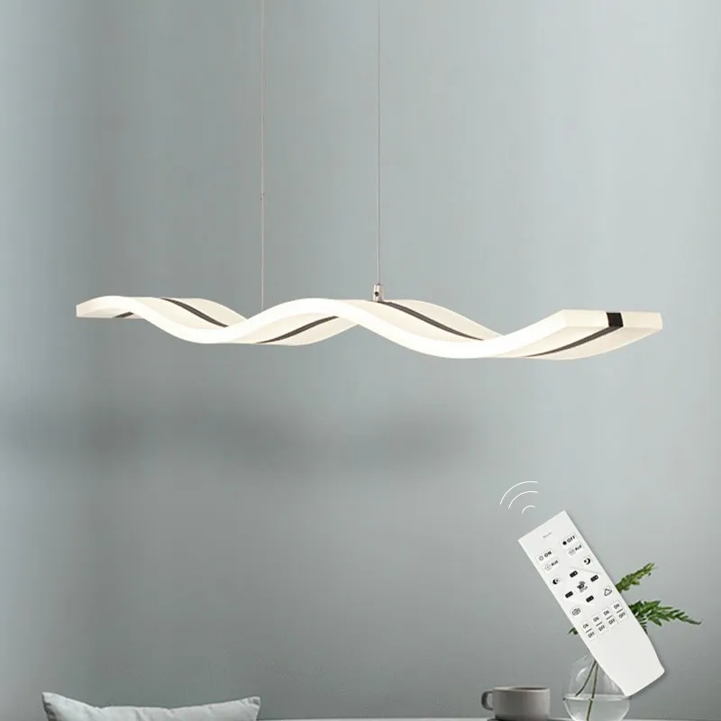 

Modern LED Chandelier For Dining Room Kitchen Fixtures Home Hanging Lamp With Remote Control Living Lustre Suspension Lighting