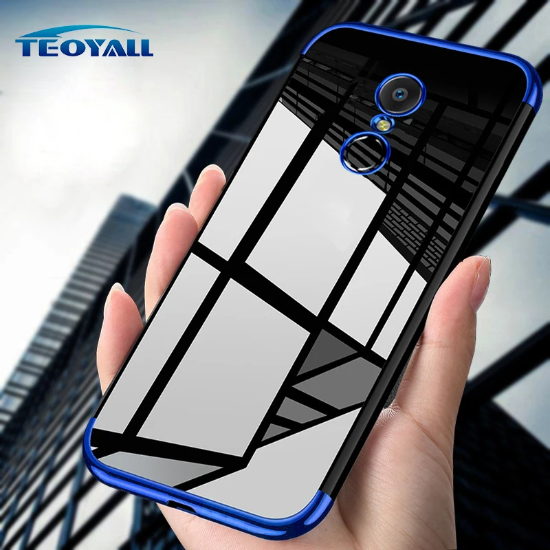 TeoYall Plating Cover for Xiaomi Redmi 5 Case Xiomi Plus Redmi5 Cases 5Plus ShockProof Soft Silicone Protector |