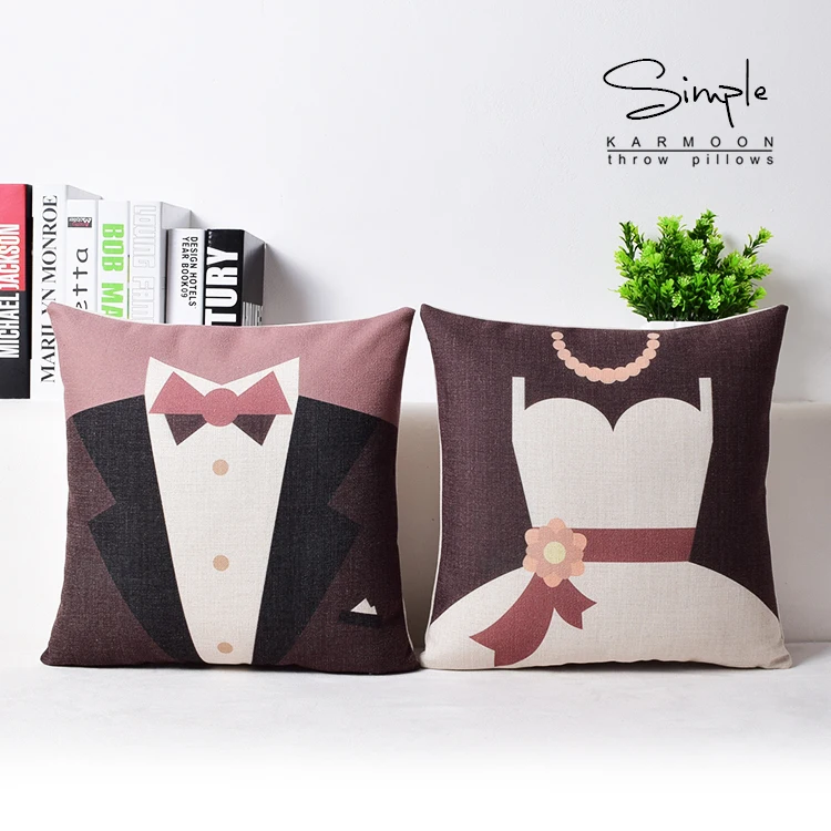 Funda de almohada de amor, regalo creativo de boda, traje de hombre, de novia, de almohada, venta al por mayor - AliExpress