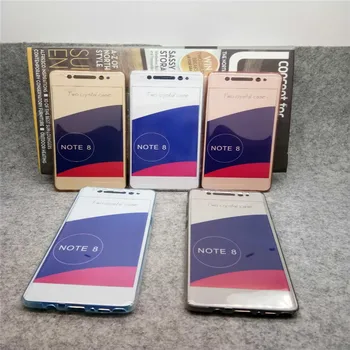 

100pcs/lot Free Shipping 360 FRONT + BACK Ultra thin clear TPU Case For Samsung Galaxy Note 8