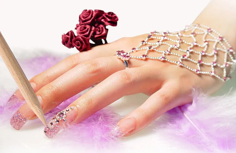 Empurrador de Cutícula Aparador de Unhas Ferramenta da Arte do Unha para Manicure Salão de Beleza do Produto Duplo-end Laranja Madeira Varas Dupla Finalidade Vara Como Polonês 2 dupla finalidade vara como aparador de unhas
