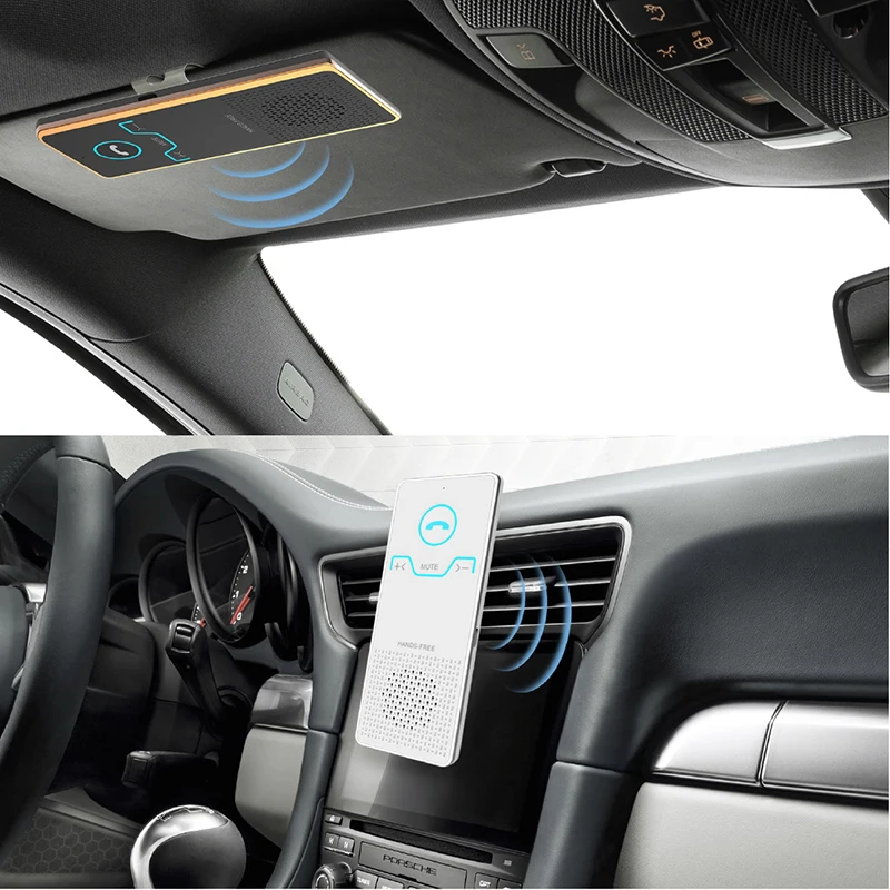Gakaki Wireless Handsfree Bluetooth Car Kit Elegant Hands Free Calling Transmitter Car Speakerphone With Car Charger