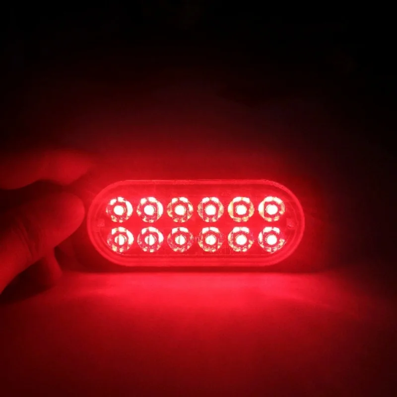 12-24 в 12 Светодиодный 36 Вт автомобильный боковой стробоскоп Предупреждение ющий светильник мигающий ультратонкий стробоскоп-светильник для автомобиля - Испускаемый цвет: Red