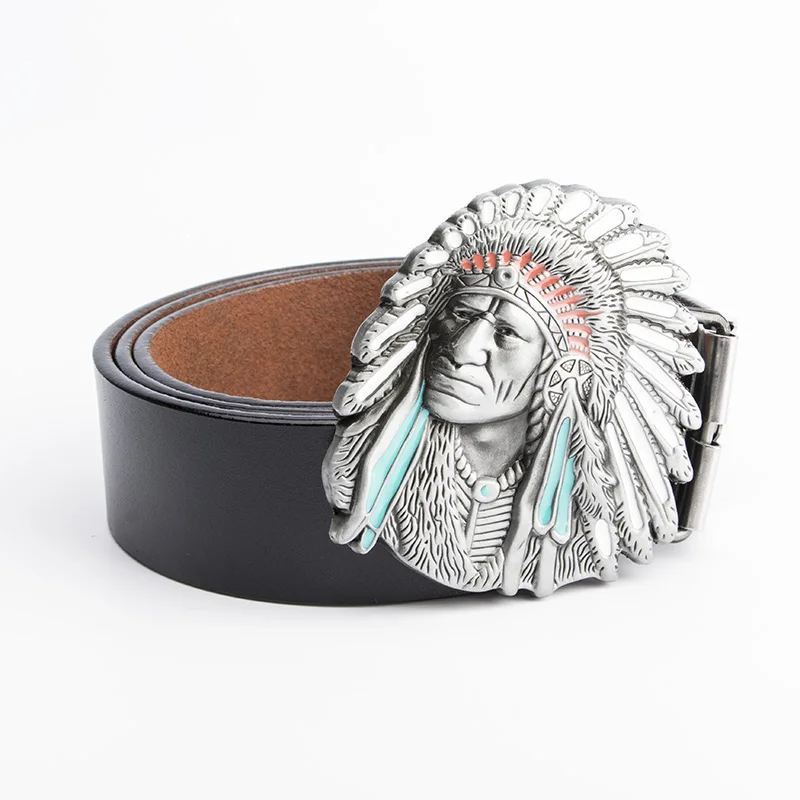 

Indian Luxury Punk Rock Designer Belts Men High Quality Genuine Leather Ceinture Homme Hip Hop Male Jeans Motorcycle Strap Waist