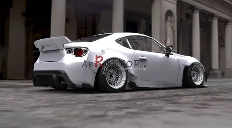 FT86 GT86 FRS 86 BRZ ZC6 ZN6 ROCKET BUNNY VER.2 тра стильный, для заднего бампера Диффузор под спойлер блеск губ FRP Неокрашенный Черный