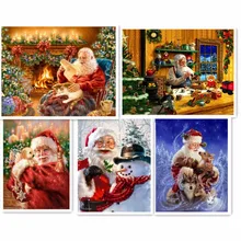 Пользовательские картина, вышитая бисером Снеговик санта-клаус дар home decor diy pintura стразами понто Крус полный квадратный фильмы ручка
