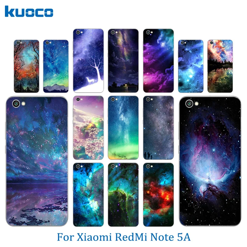 

Luxury Flexible For Xiaomi Redmi Note 5A Back Cover Soft Silicone Starry Sky Pattern Phone Case for Hongmi Note 5A Crystal Coque