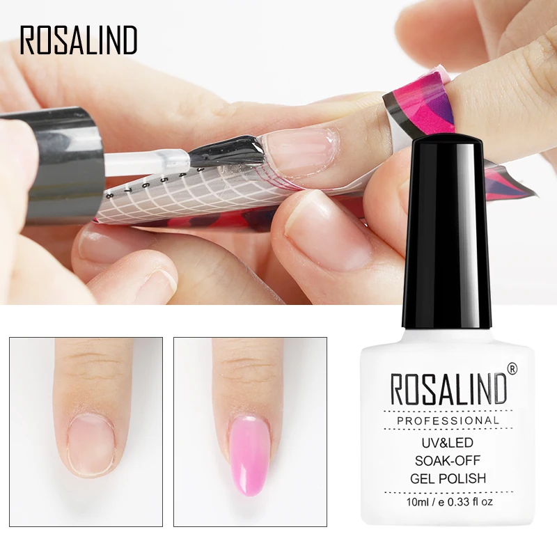 

ROSALIND Hybrid Varnish Poly Gel for Nails Builder Nail Extension 10ML Use With Nail Form Semi Permanent UV Lamp Gel Nail Polish