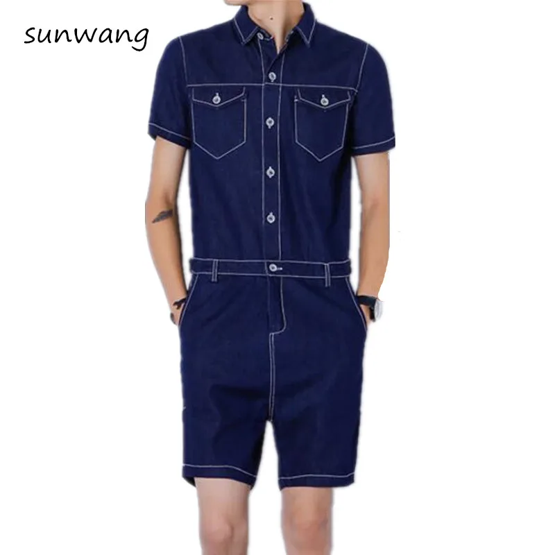 2019 New Fashion Harajuku Skinny Mens Jeans Shorts Overalls Jean