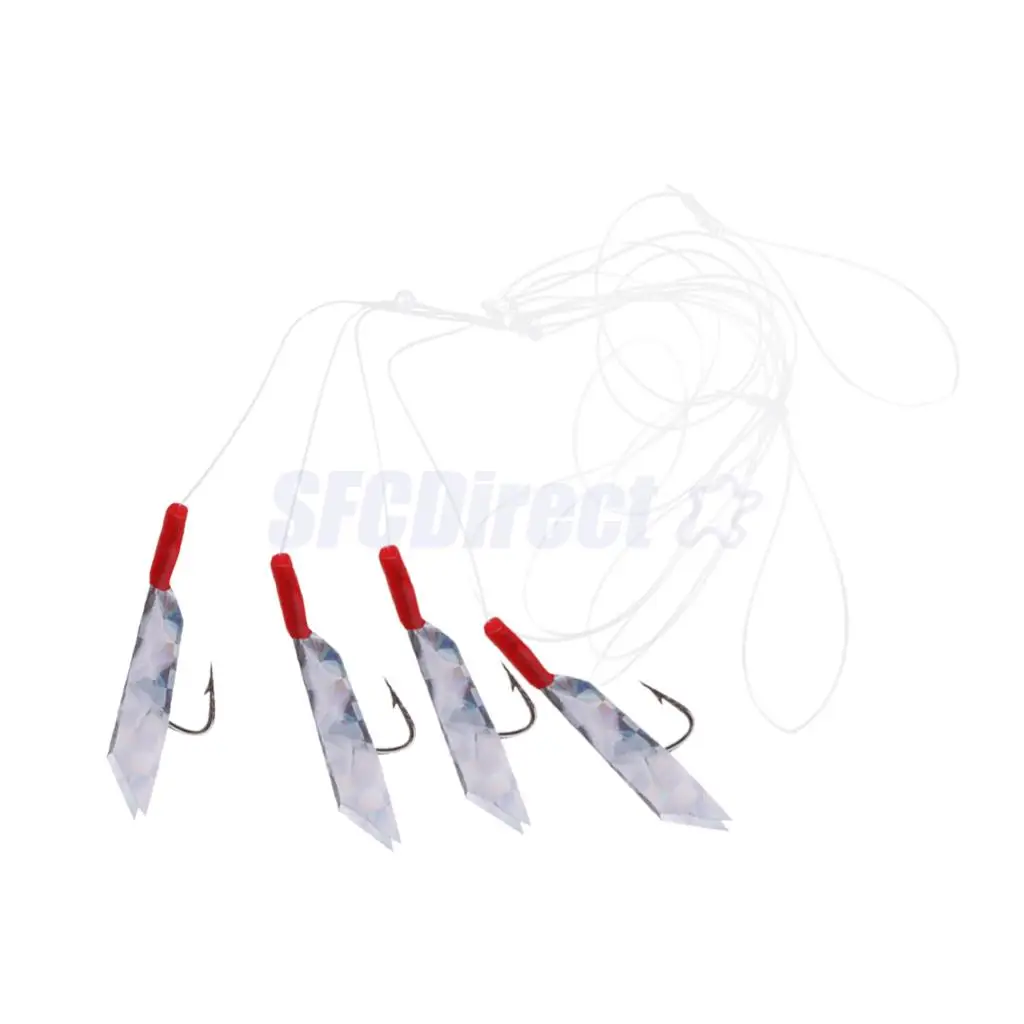 Mackerel Feathers Bass Cod Lure Lures Sea Fishing Rigs Tackle