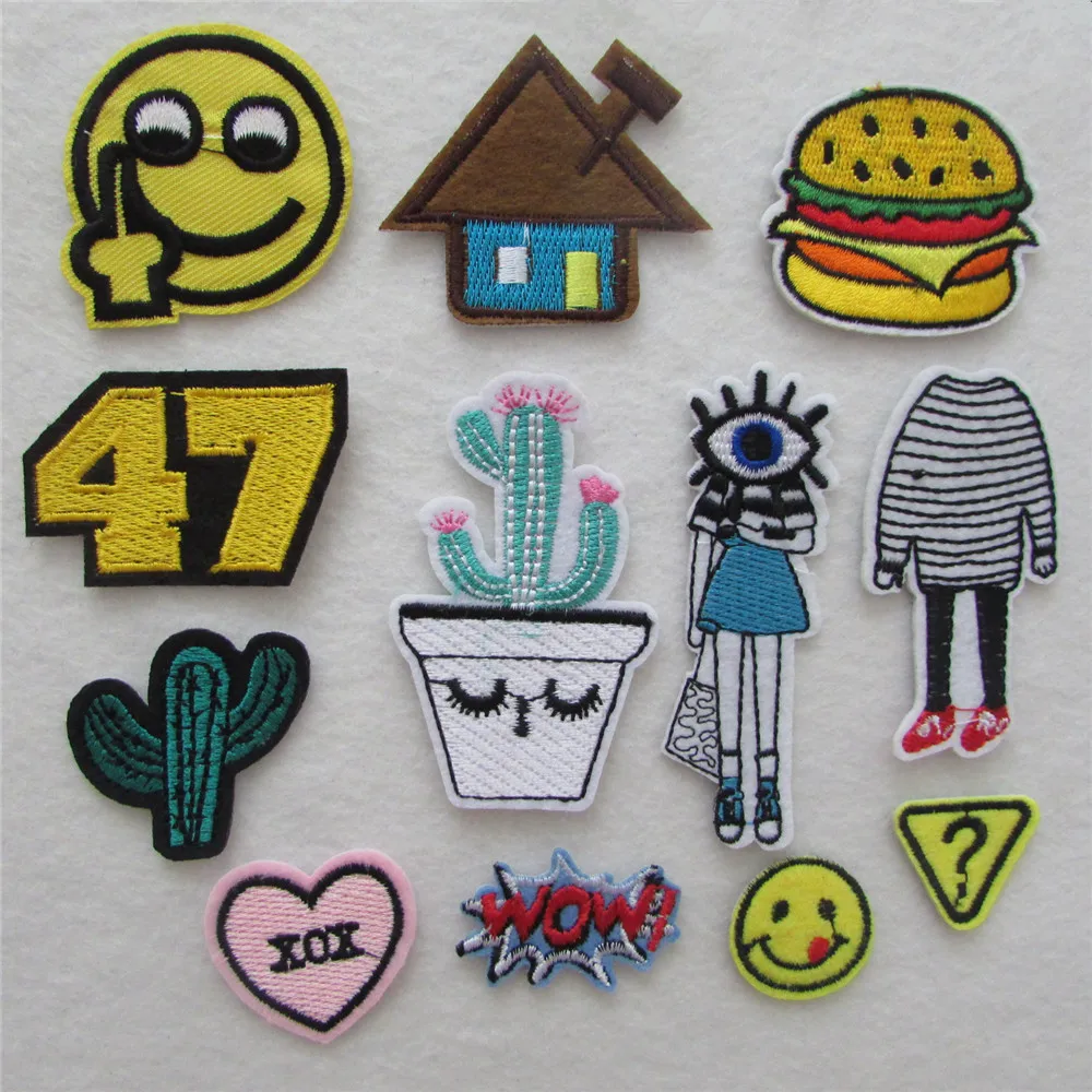

2017 year Hot sales fashion hot melt adhesive applique embroidery patches DIY accessory 1pcs sell C5796-C5808