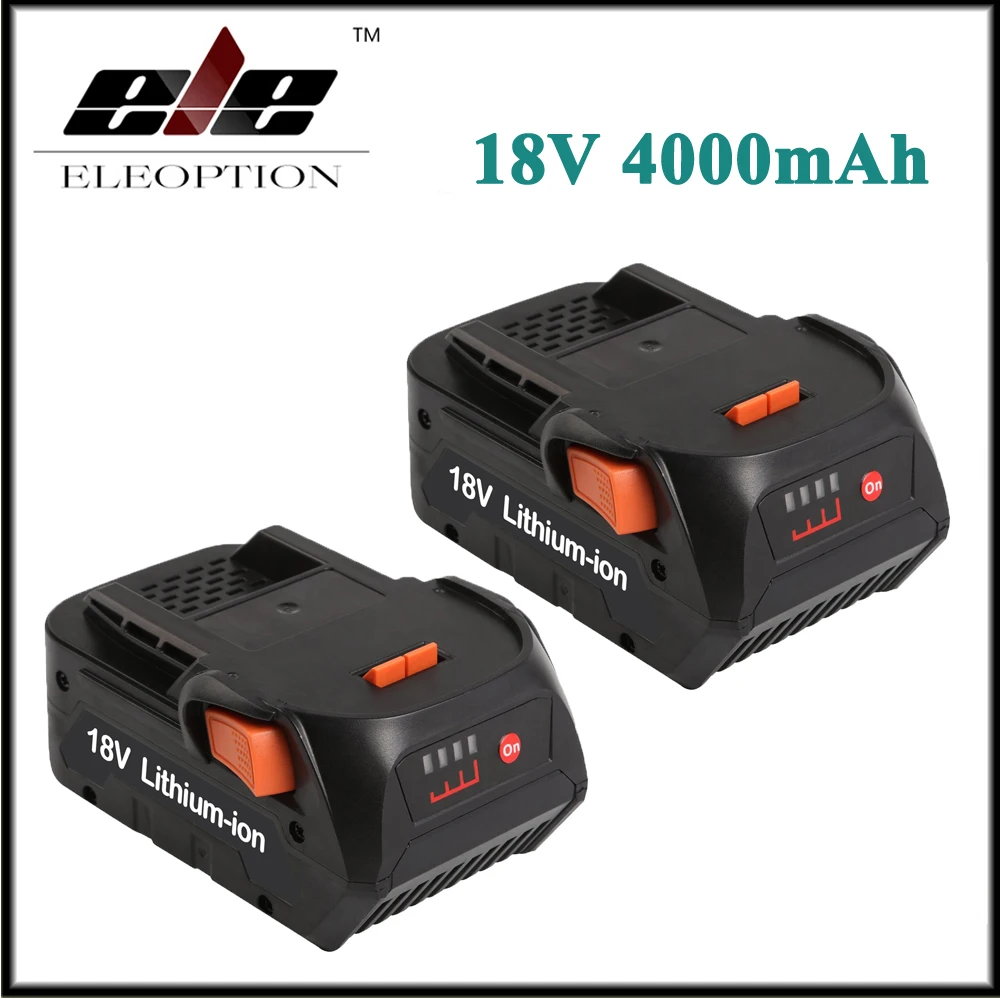 

2x Eleoption 4000mAh 18V Li-ion Rechargeable battery for RIDGID CS0921 R84008 R840083 AC840084 AEG BS 18C