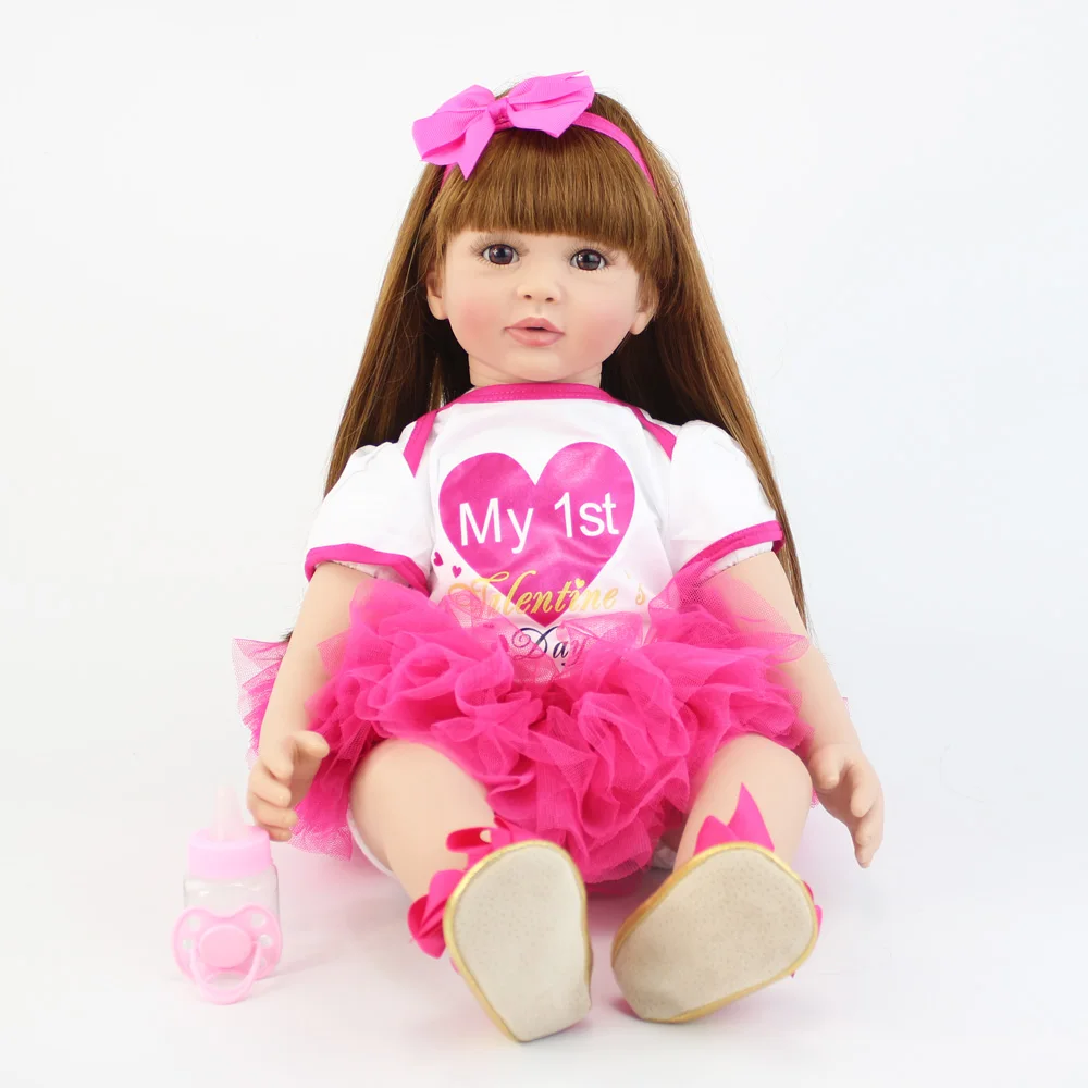 60 см для ручной работы Силиконовая Винил Reborn кукла игрушка как настоящие детские принцесса малыша Интерактивная кукла-Пупс Bebe девушка