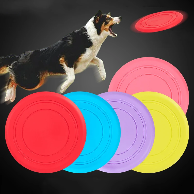 

(5 Piece/Lot) Mixed Color Dog Interactive Toy 18CM Width Pet Dog Flying Discs Pet Puppy Toy
