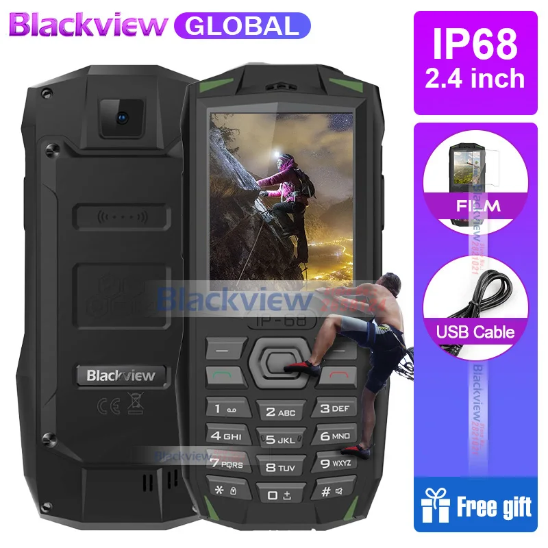 

Fast shipping for 2019 Blackview BV1000 IP68 smartphone Waterproof Shockproof Rugged Mobile Phone 3000mAh Mini Flashlight