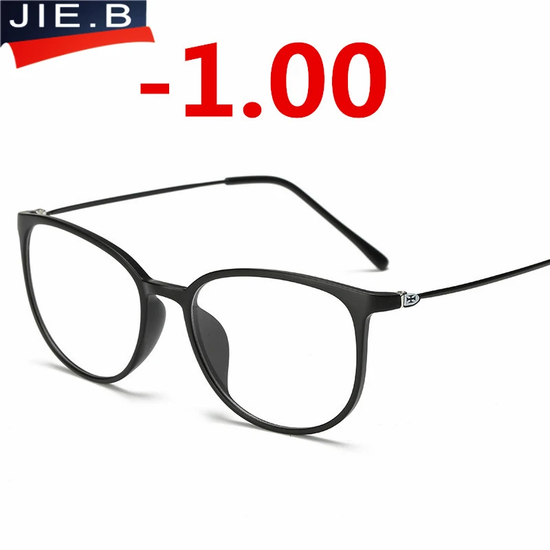 Cheap Anti UV Finished Optical Eye Glasses Frames With Myopia Lens For Women Men Sun photochromism Eyeglasses Degree oculo 1.0to 4.0
