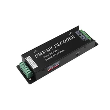 DC5-24V DMX-SPI декодер Вход Dmx 512 сигнала Выход SPI декодер сигналов переключатель Поддержка WS2801 WS2811 WS2812b пиксель rgb светодиодные ленты